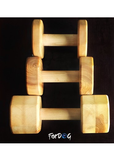 Wooden dumbbell 