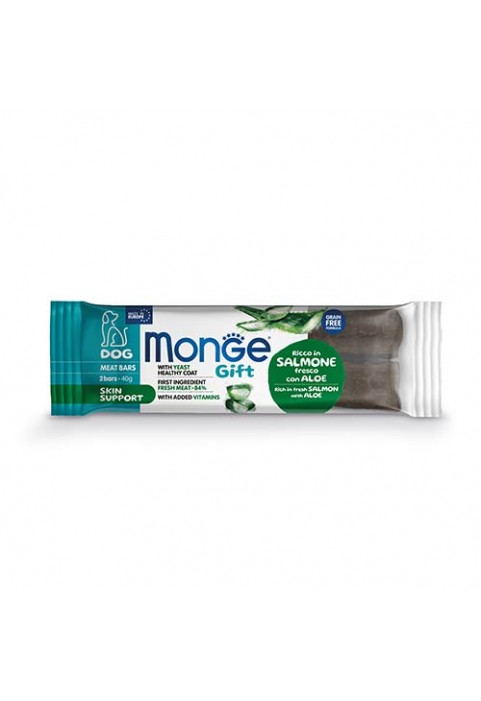 MONGE GIFT meat bar -  Salmon with aloe vera (SKIN SUPPORT) 40g
