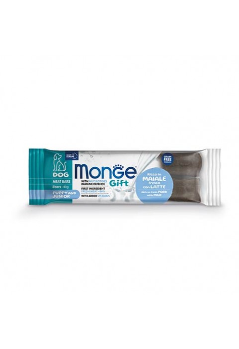 MONGE GIFT meat bar - Pork with milk  (PUPPY & JUNIOR)  40g
