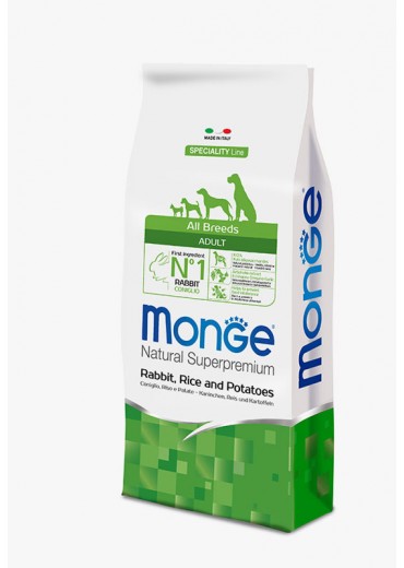 MONGE - Rabbit, rice and potatoes  2,5kg