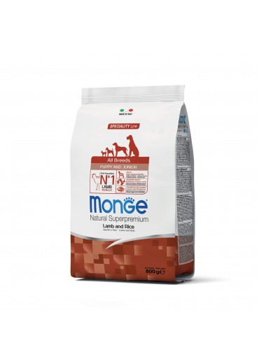 MONGE - Puppy & junior, LAMB with rice and potatoes  800g